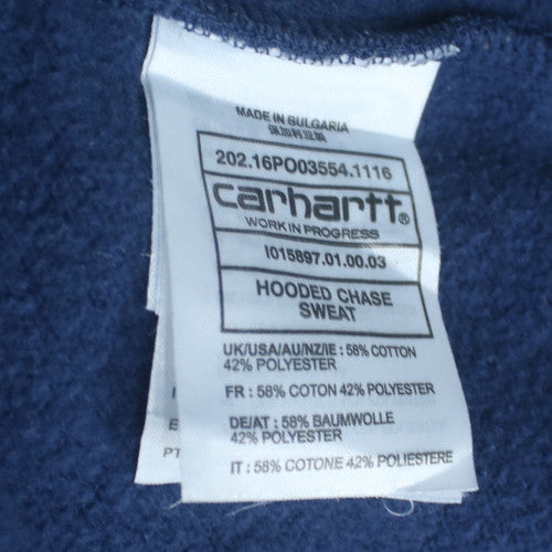 Carhartt WIP Mens Blue Pullover Hoodie Large Cotton Blend