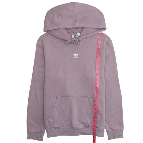 Adidas Women Mauve Hoodie Size 10 Pullover Cotton Logo Casual