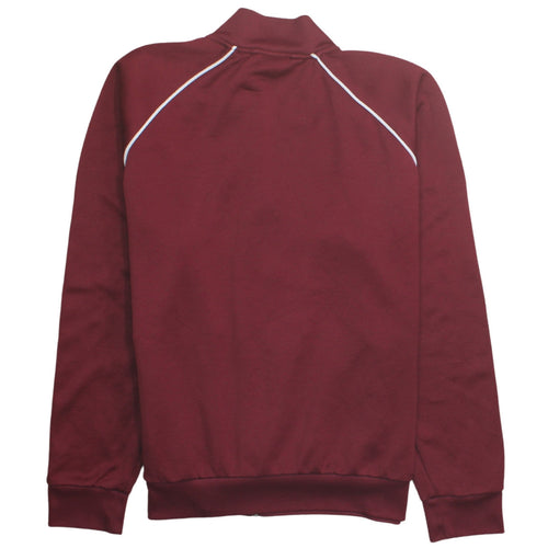 Adidas Men’s Red Full Zip Sweatshirt Jacket Size L Classic Sports Top