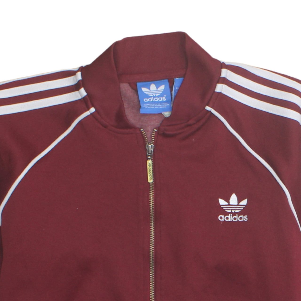 Adidas Men’s Red Full Zip Sweatshirt Jacket Size L Classic Sports Top