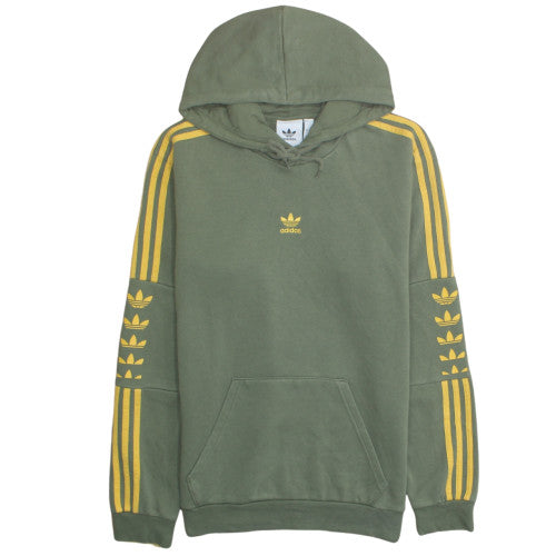 Adidas Men’s Green Pullover Hoodie S Logo Fleece Sportswear