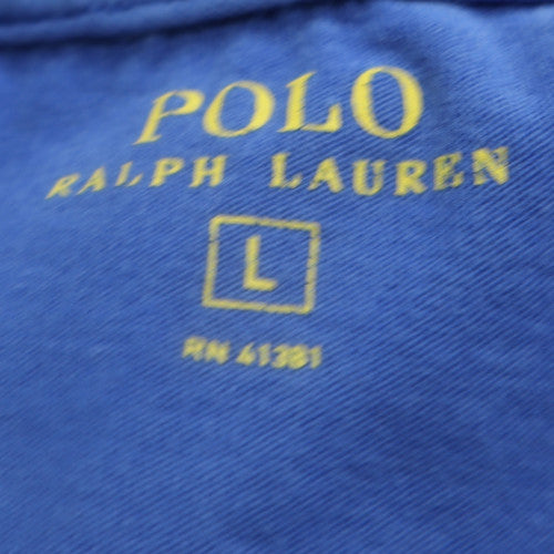 Ralph Lauren Men's Blue V-Neck Cotton T-Shirt Size L