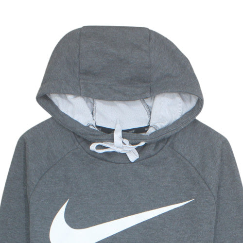 Nike Men's Grey Dri-FIT Pullover Hoodie M Regular Fit Sportswear