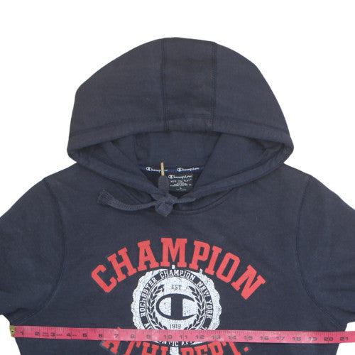 Champion Men's Blue Graphic Pullover Hoodie Size L