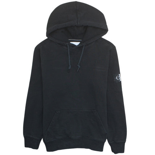 Calvin Klein Jeans Men’s Black Pullover Hoodie L Logo Fleece