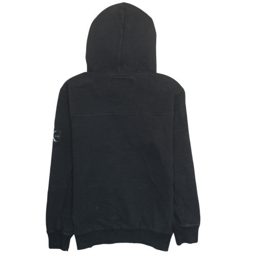 Calvin Klein Jeans Men’s Black Pullover Hoodie L Logo Fleece