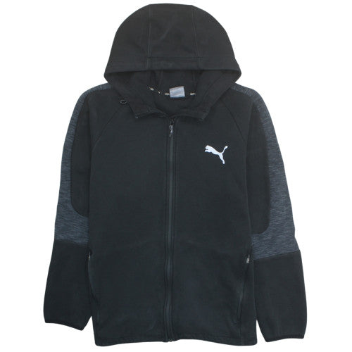Puma Men's Black XL Full Zip Fleece Hoodie with Logo