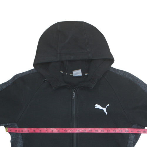 Puma Men's Black XL Full Zip Fleece Hoodie with Logo