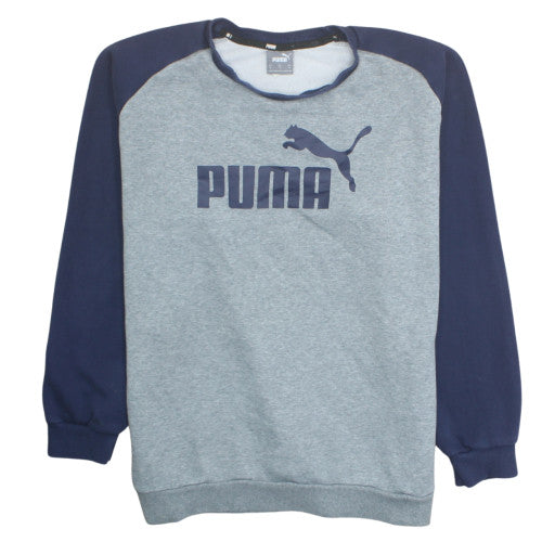 Puma Men's Grey XL Pullover Sweatshirt Crew Neck Fleece Jumper