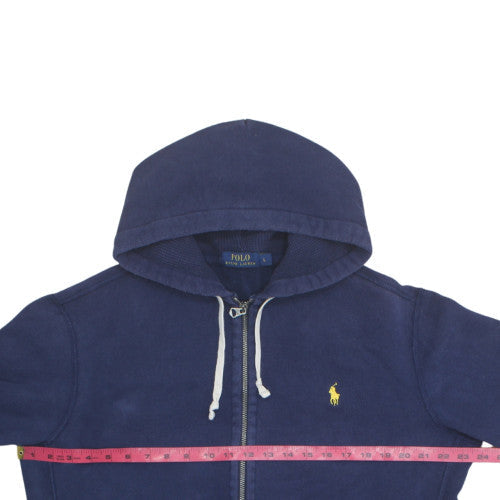 Ralph Lauren Men's Blue Full Zip Hoodie L Cotton Blend