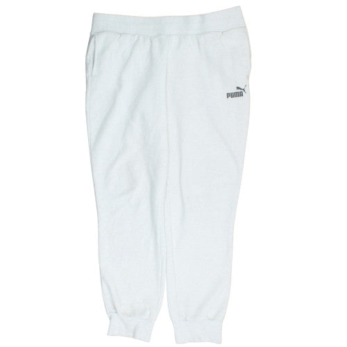 Puma Womens White XL Jogger Sweatpants Elastic Waist Casual Trousers