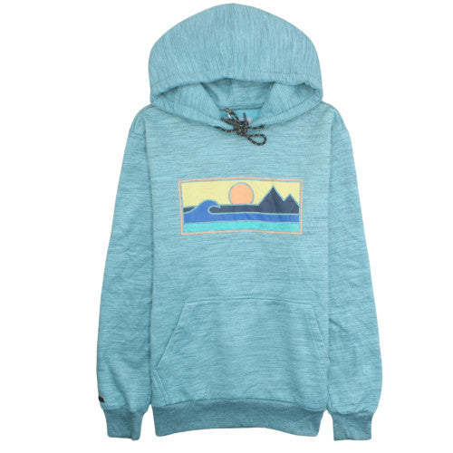 Billabong Men Blue Pullover Hoodie M Graphic Surf Style