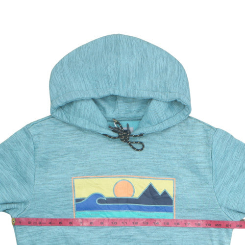 Billabong Men Blue Pullover Hoodie M Graphic Surf Style