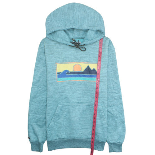 Billabong Men Blue Pullover Hoodie M Graphic Surf Style