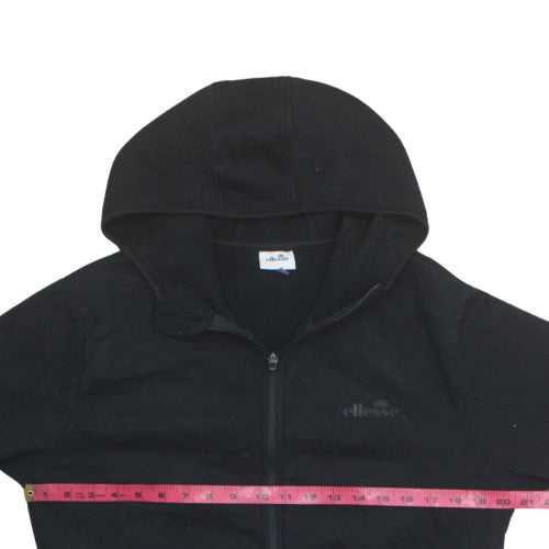 Ellesse Mens Black Full Zip Hoodie Size M Polyester Cotton Blend