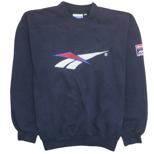 Reebok Men's Blue Retro Logo Crew Neck Sweatshirt Size M