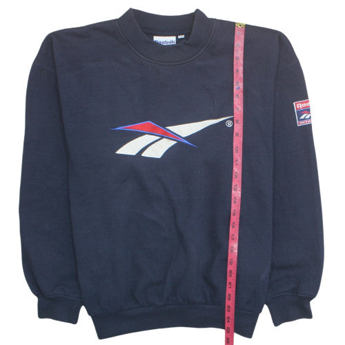 Reebok Men's Blue Retro Logo Crew Neck Sweatshirt Size M