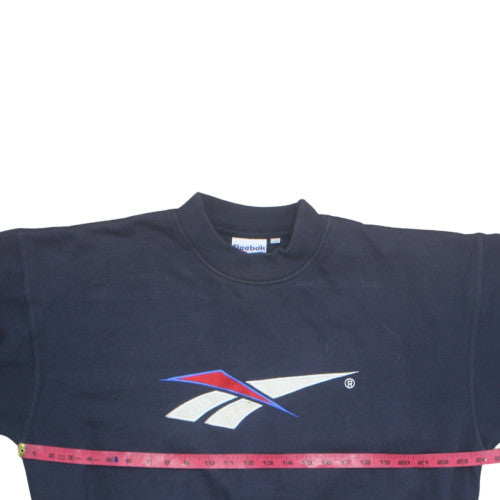 Reebok Men's Blue Retro Logo Crew Neck Sweatshirt Size M