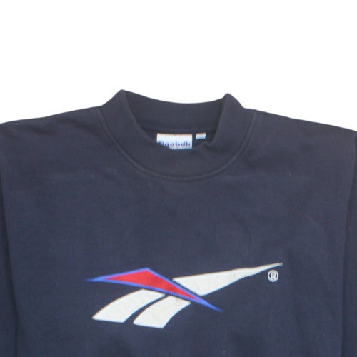 Reebok Men's Blue Retro Logo Crew Neck Sweatshirt Size M