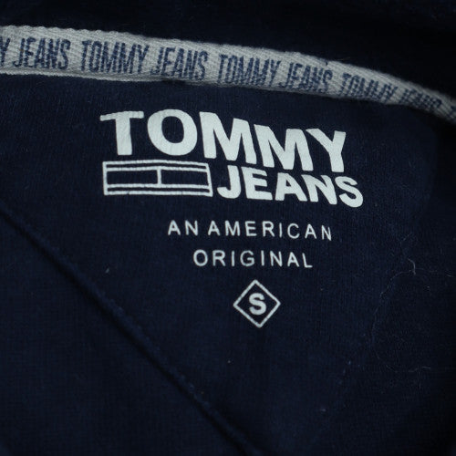 Tommy Jeans Men’s Blue Pullover Hoodie Size S Embroidered Logo