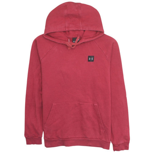 Under Armour Men's Red Pullover Hoodie Size L Fleece Sweatshirt