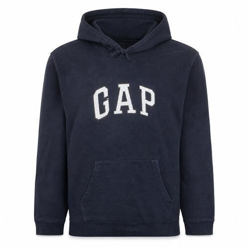 GAP Men's Blue Pullover Hoodie XL Classic Logo Fleece Sweatshirt