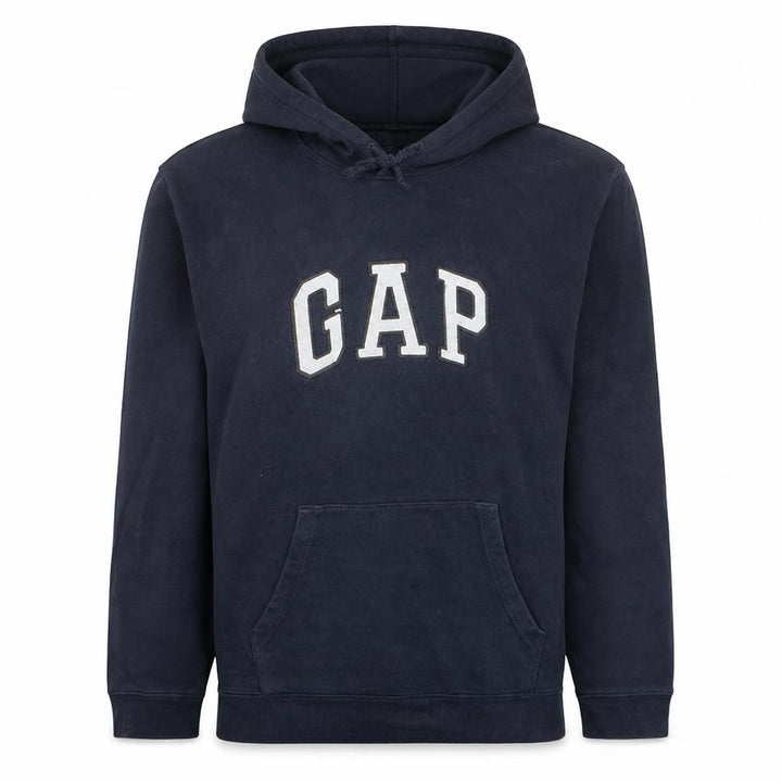 Gap Men's Blue Pullover Hoodie XL Classic Logo Fleece Sweatshirt