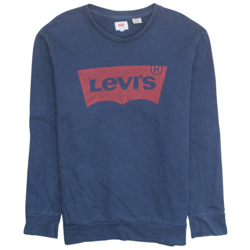 Levi's Men's Blue XL Pullover Logo Sweatshirt Regular Fit