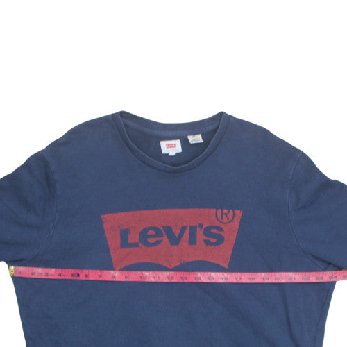 Levi's Men's Blue XL Pullover Logo Sweatshirt Regular Fit