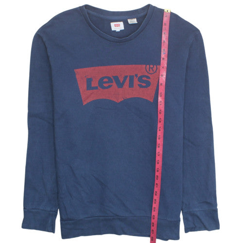Levi's Men's Blue XL Pullover Logo Sweatshirt Regular Fit
