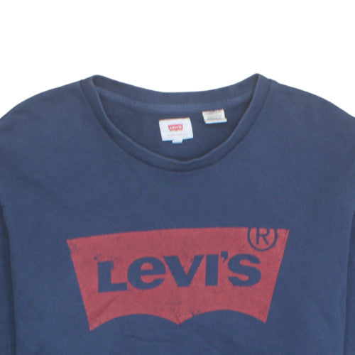Levi's Men's Blue XL Pullover Logo Sweatshirt Regular Fit
