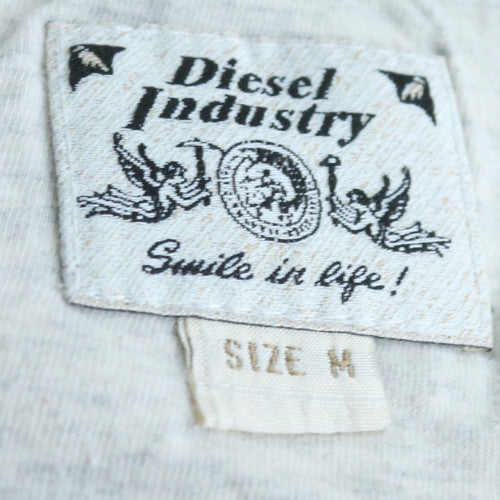 Diesel Men’s Grey Crew Neck Graphic Print Sweatshirt M