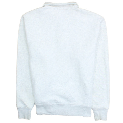 Champion Men's Grey 1/4 Zip Reverse Weave Sweatshirt Medium