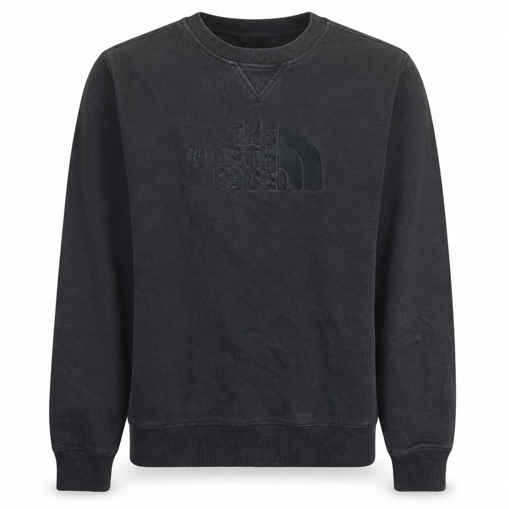 Front view of The North Face Men's Black Cotton Crew Neck Sweatshirt M