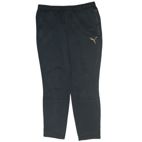 Puma Men's Black Jogger Trousers L Regular Fit Elastic Waist