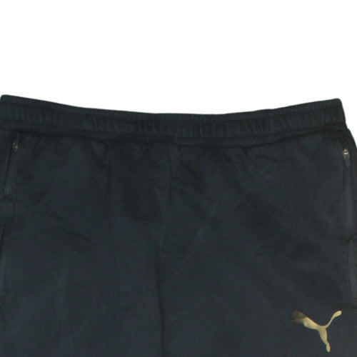 Puma Men's Black Jogger Trousers L Regular Fit Elastic Waist