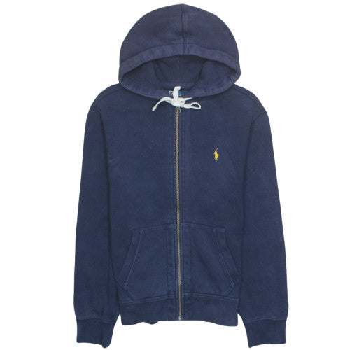 Ralph Lauren Men Blue Full Zip Hoodie M Fleece Classic Style