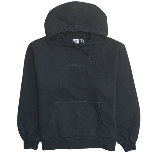 Adidas Women Black Hooded Pullover Sweatshirt Size 10 Hooded Casual