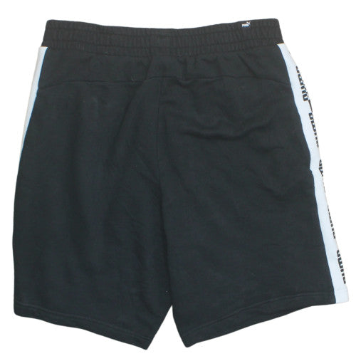 Puma Men's Black Large Sweat Shorts with Elastic Waist & Pockets