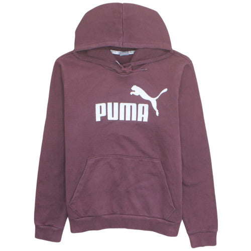 Puma Womens Burgundy Hooded Pullover Sweatshirt Size XL