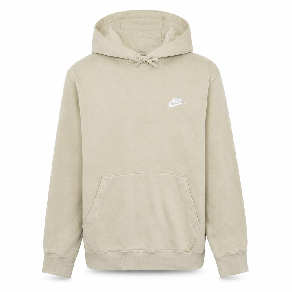 Front view of Nike Men's Beige Pullover Hoodie Small Regular Fit Fleece