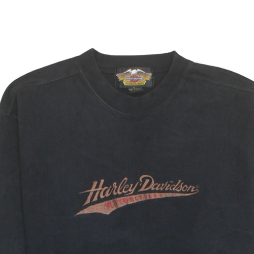 Harley-Davidson Men’s Black XL Pullover Sweatshirt Embroidered Logo