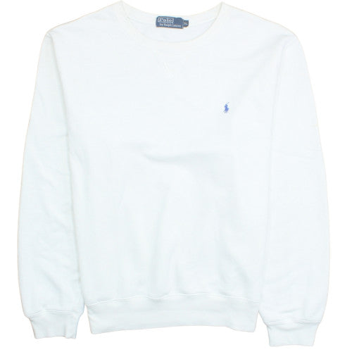 Ralph Lauren Men's White XL Crew Neck Pullover Sweatshirt