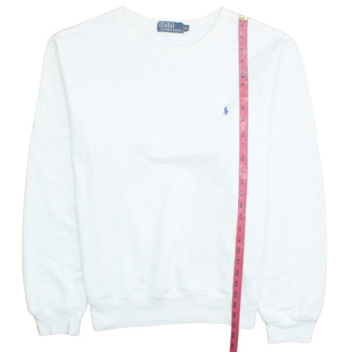 Ralph Lauren Men's White XL Crew Neck Pullover Sweatshirt