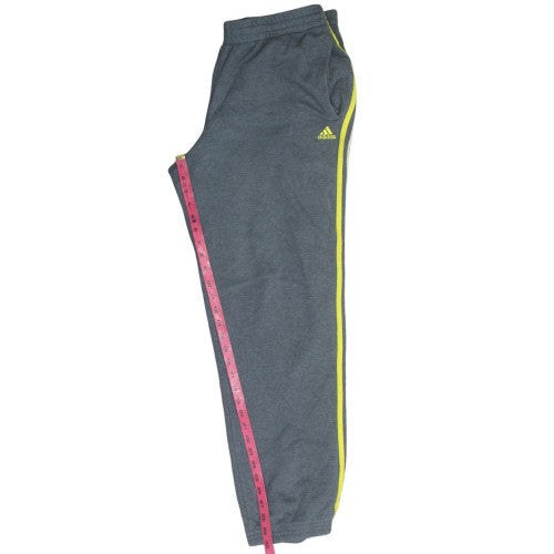 Adidas Men's Grey Track Pants L Performance Essentials Activewear
