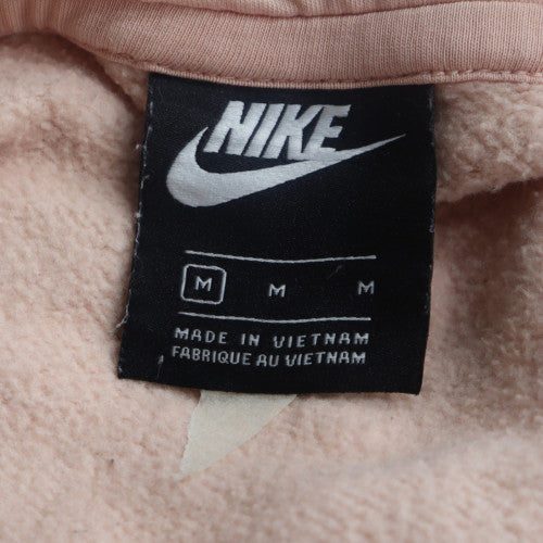 Nike Women’s Pink Pullover Hoodie M Cotton Blend Logo Sweatshirt
