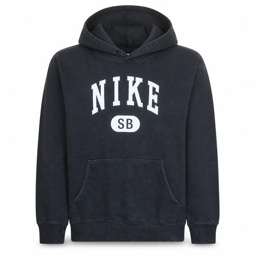 Nike SB Mens Black Pullover Hoodie L Fleece Logo Skateboarding Sweatshirt