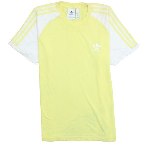Adidas Men's Yellow & White Crew Neck Short Sleeve T-Shirt Size L