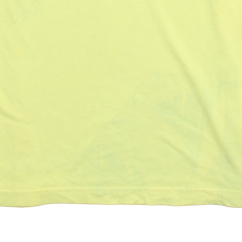 Adidas Men's Yellow & White Crew Neck Short Sleeve T-Shirt Size L