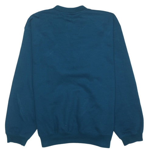 Reebok Men's Blue Pullover Sweatshirt M Crew Neck Fleece